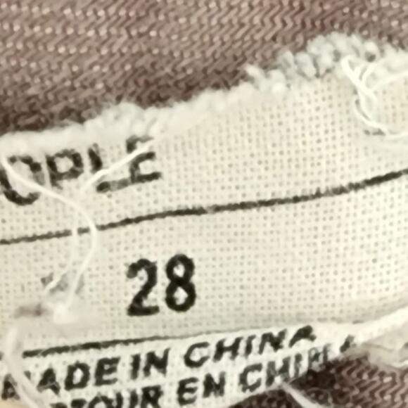 Free People Skinny Jeans Women 28 Mid Rise Taupe 5 pocket 61855-16525 - Picture 8 of 8